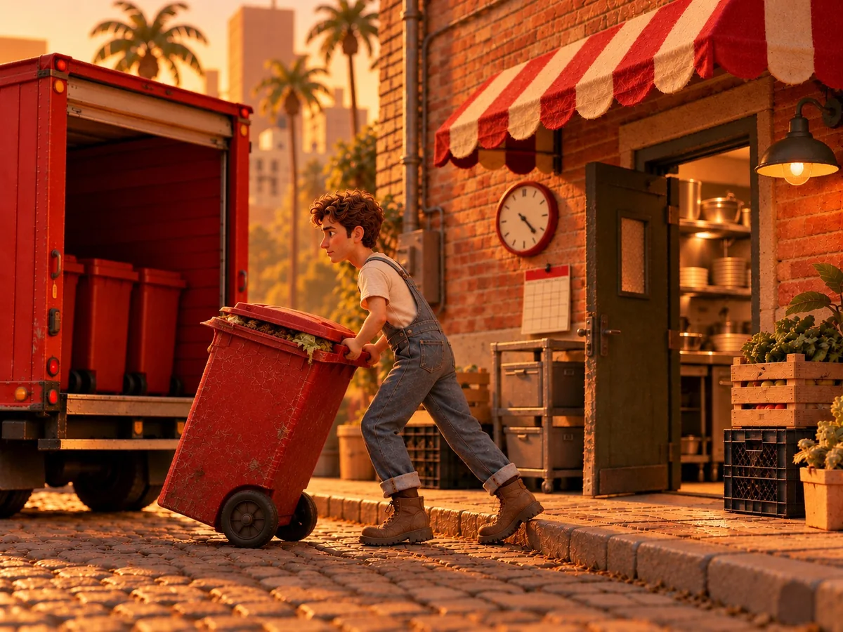 The Melly’s truck arriving for a scheduled pickup